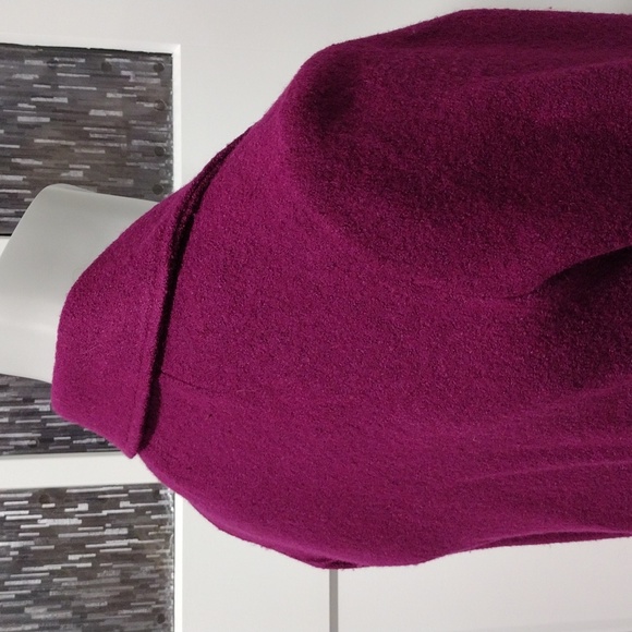 Rachel Zoe unlined purple unbelted wool blend coat. Small - Picture 8 of 10